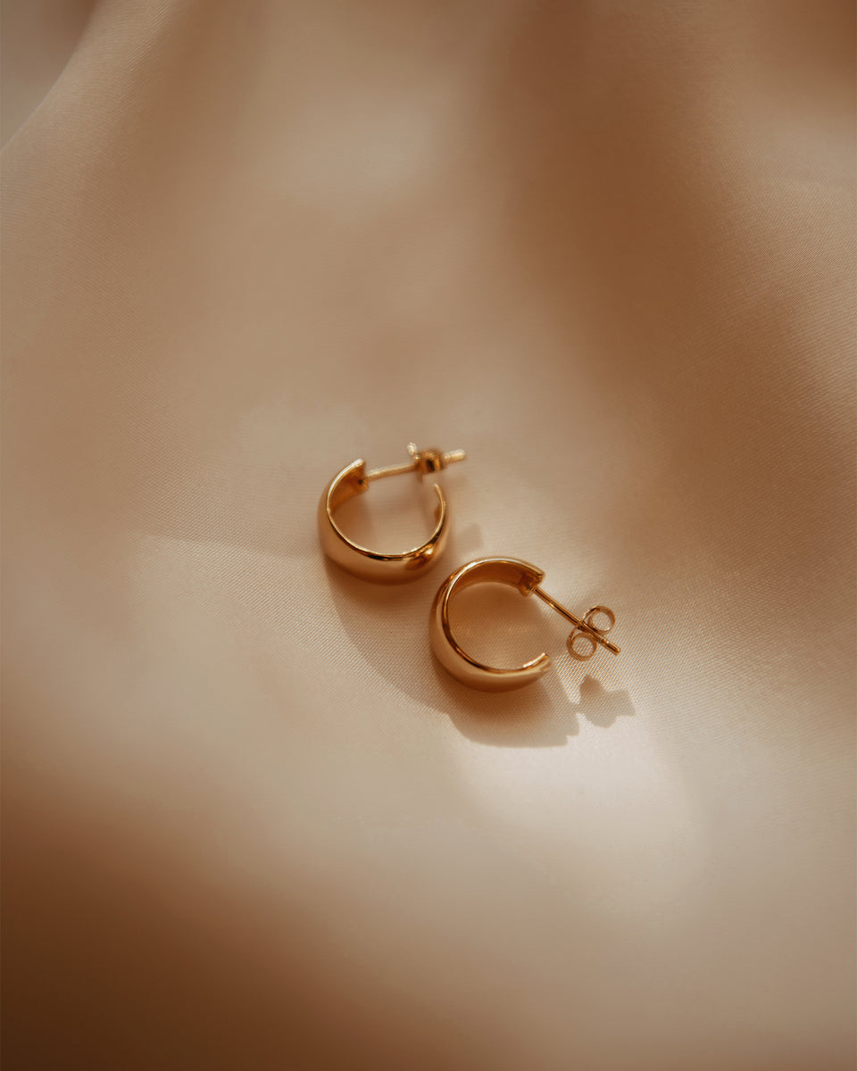 Sylvie Hoop Earrings in Gold