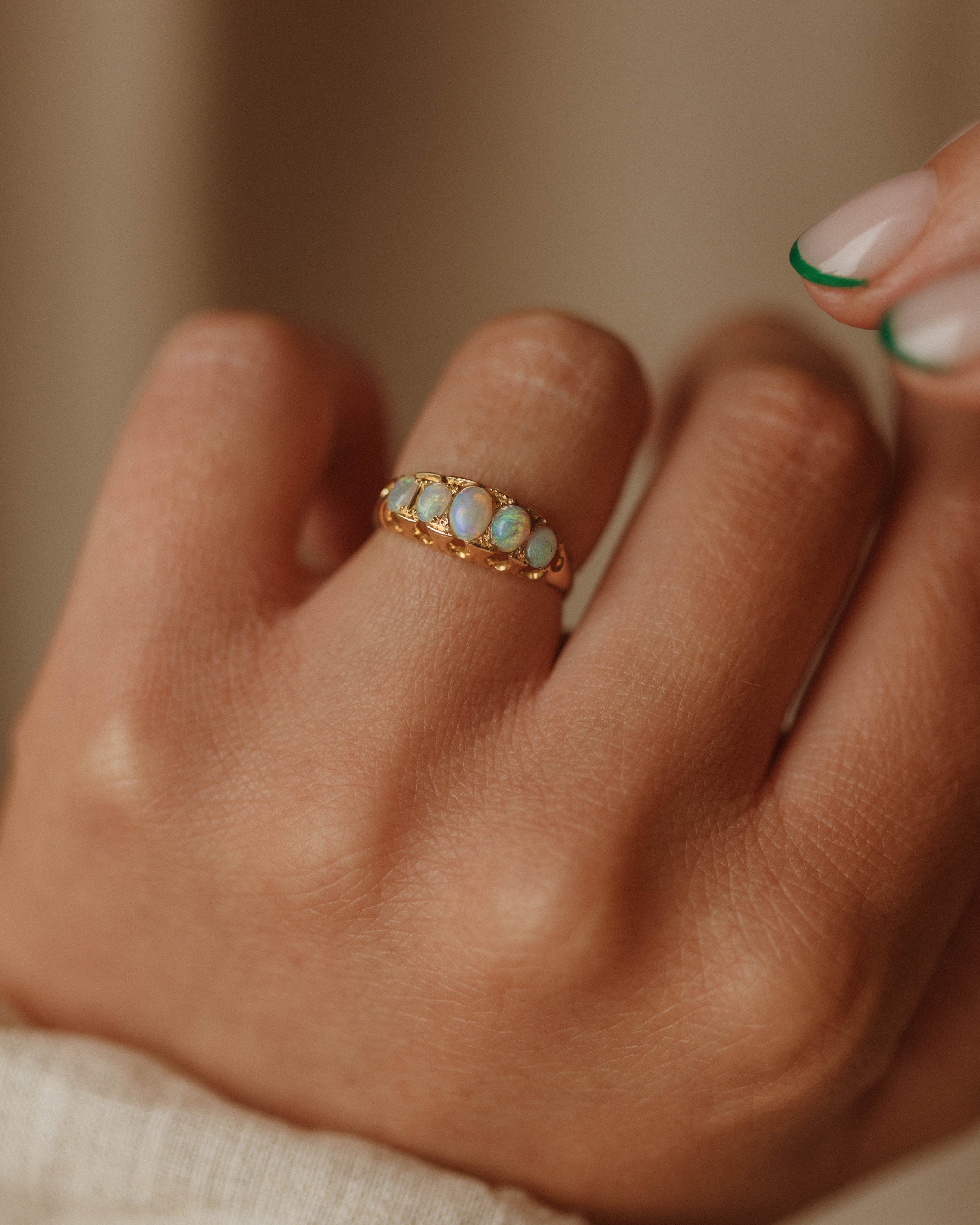 5 stone opal deals ring