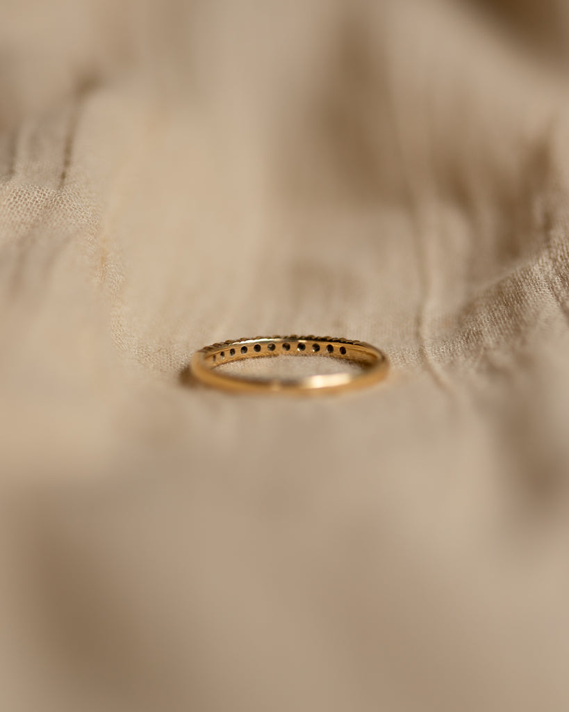 Maud Vintage 18ct Gold Diamond Half Eternity Ring