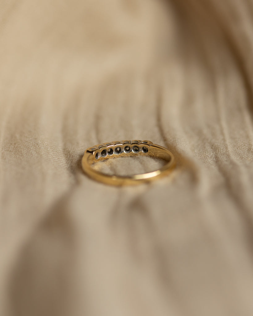 Maryam Vintage 18ct Gold Diamond Half Eternity Ring