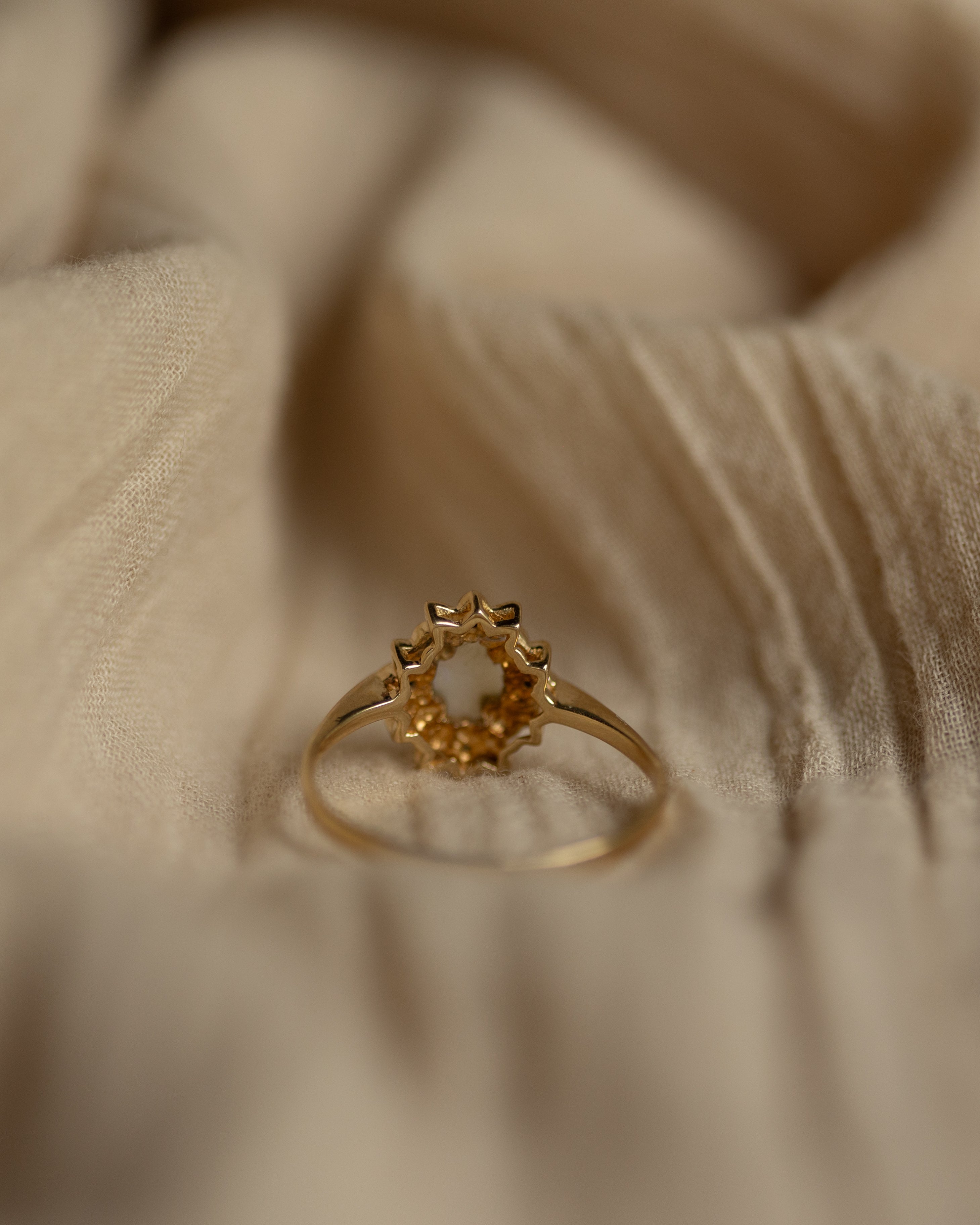 Katherina Vintage 9ct Gold Opal & Diamond Cluster Ring