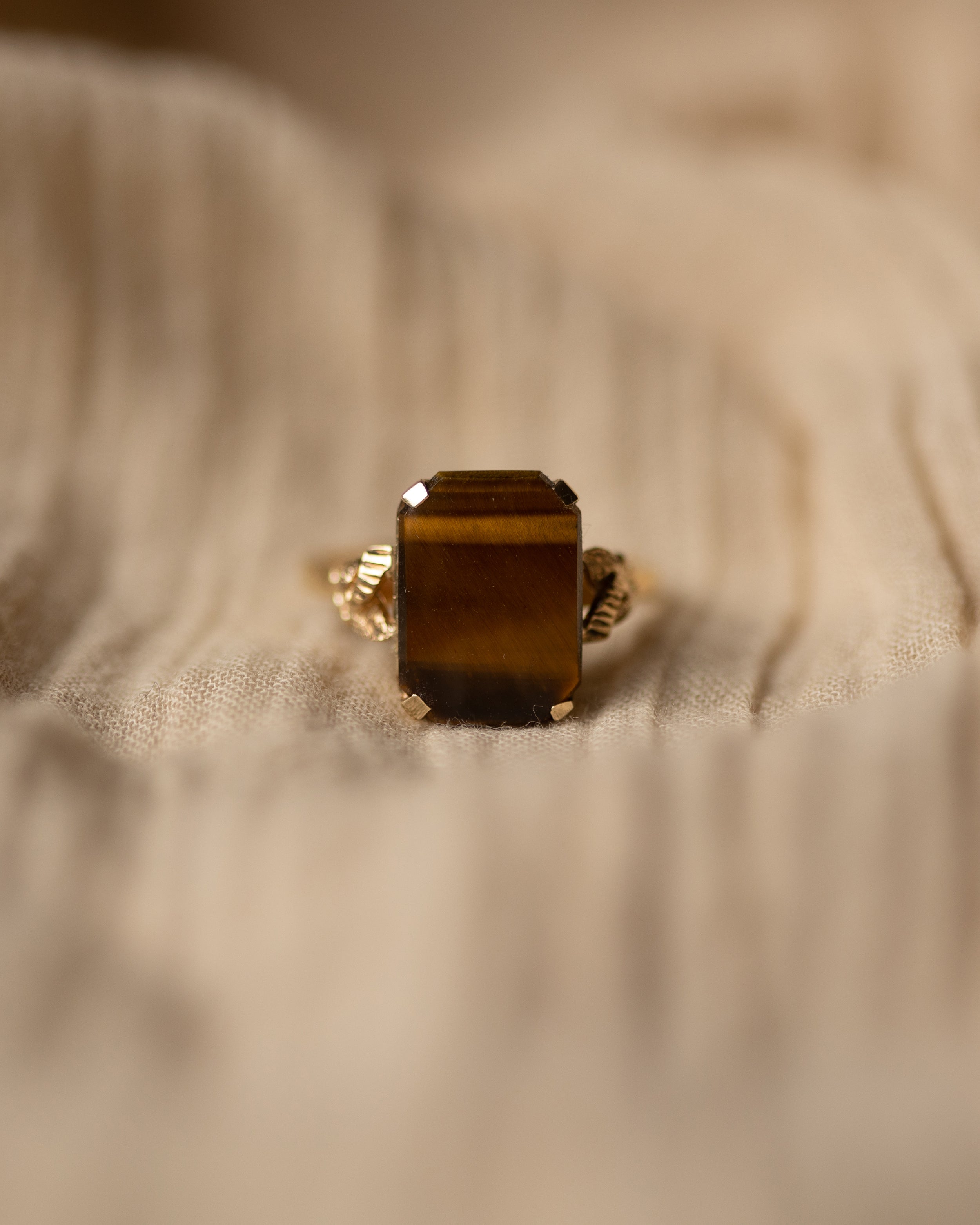 Maryalice Vintage 9ct Gold Tiger Eye Ring