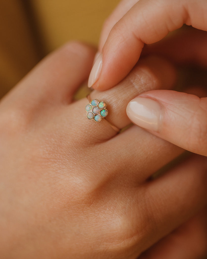 Alice Vintage 9ct Gold Opal Cluster Ring