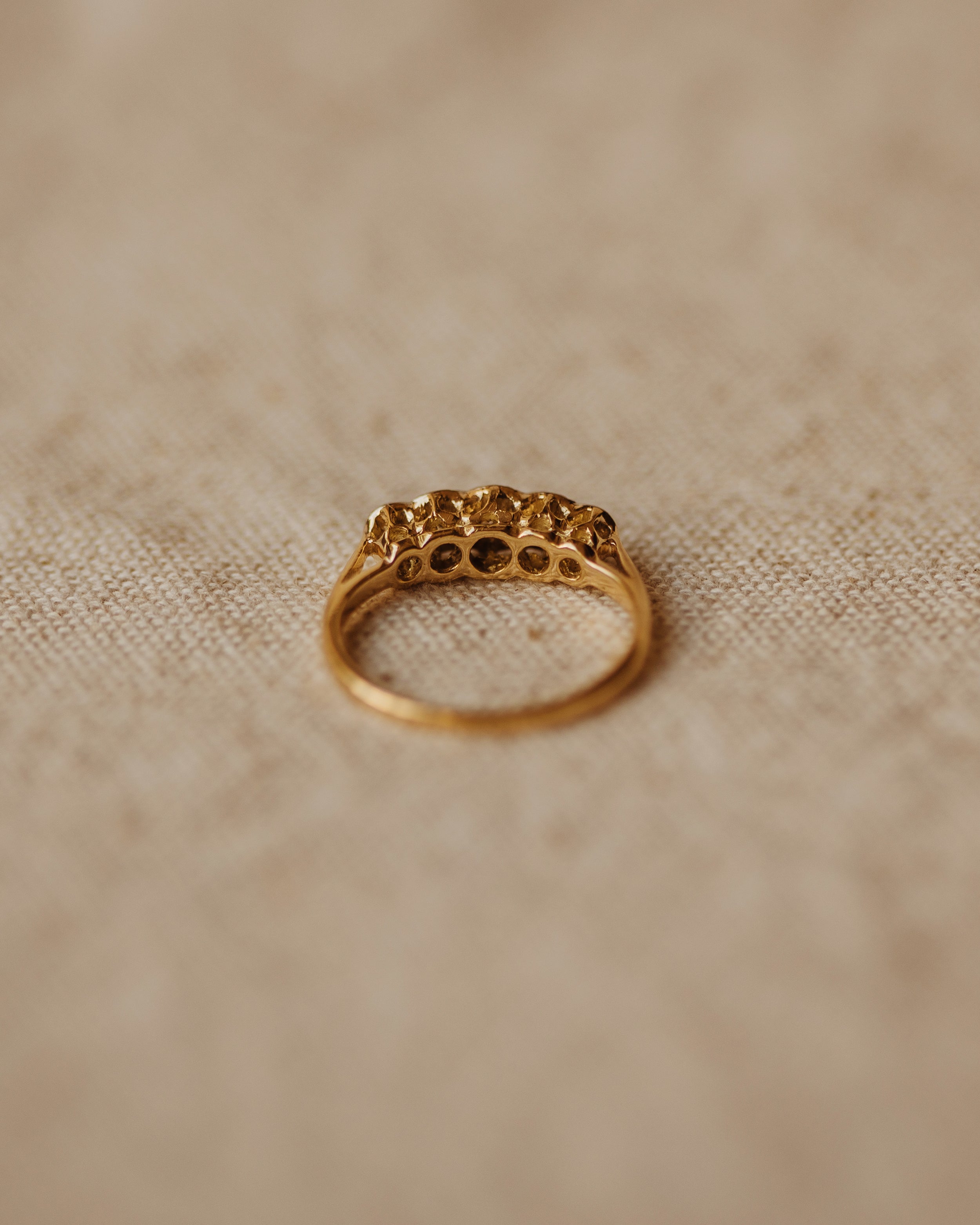 Audrey Antique 18ct Gold Five Stone Diamond Ring