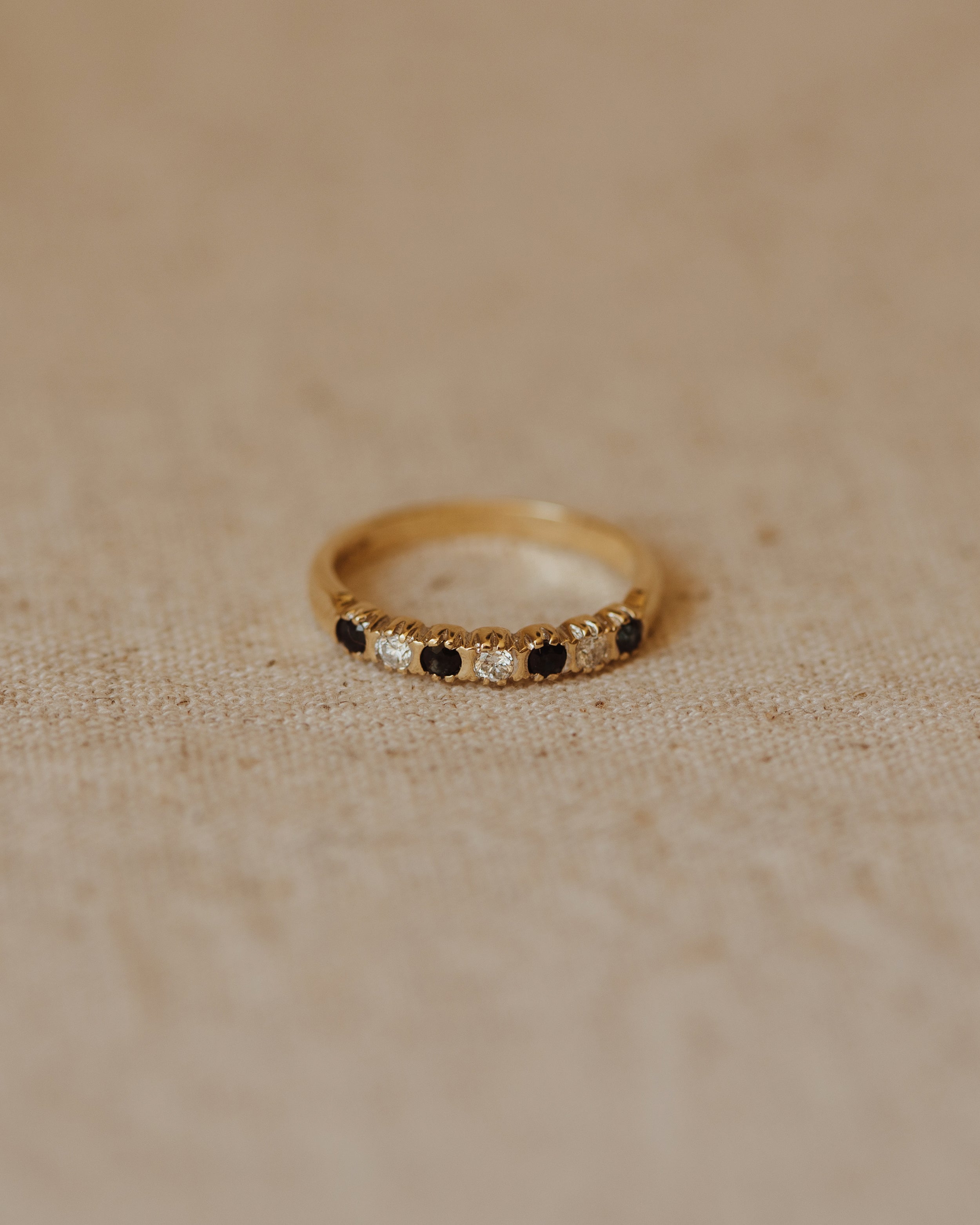 Image of Susanna 1988 9ct Gold Sapphire Half Eternity Ring