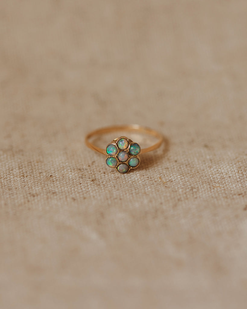 Alice Vintage 9ct Gold Opal Cluster Ring