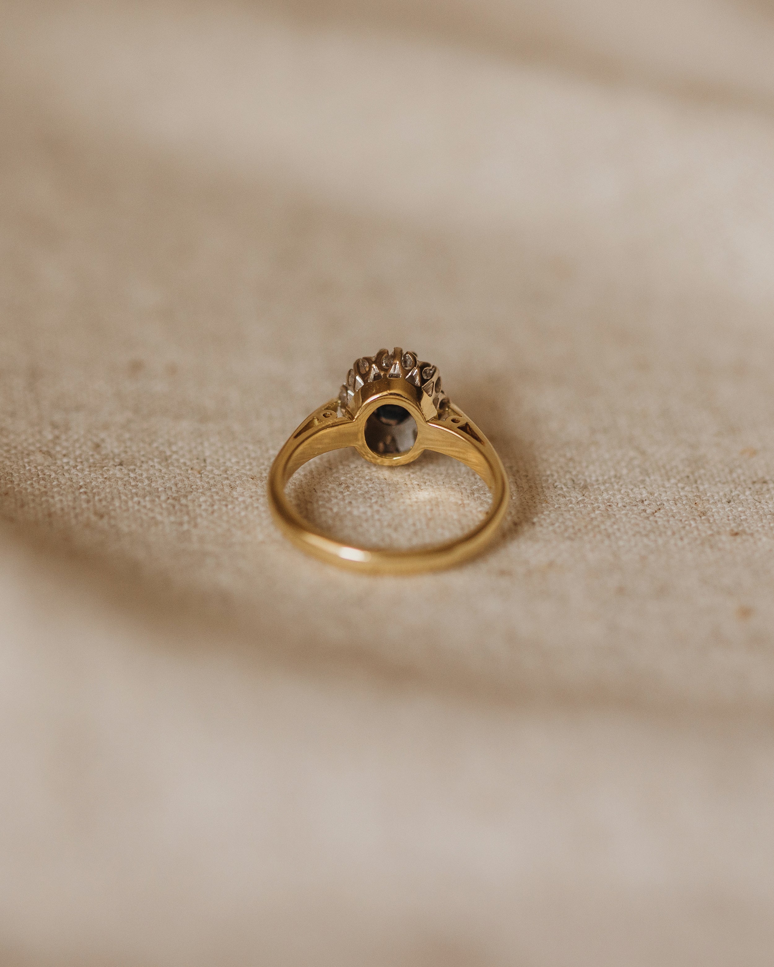 Malene 1971 18ct Gold Sapphire & Diamond Cluster Ring