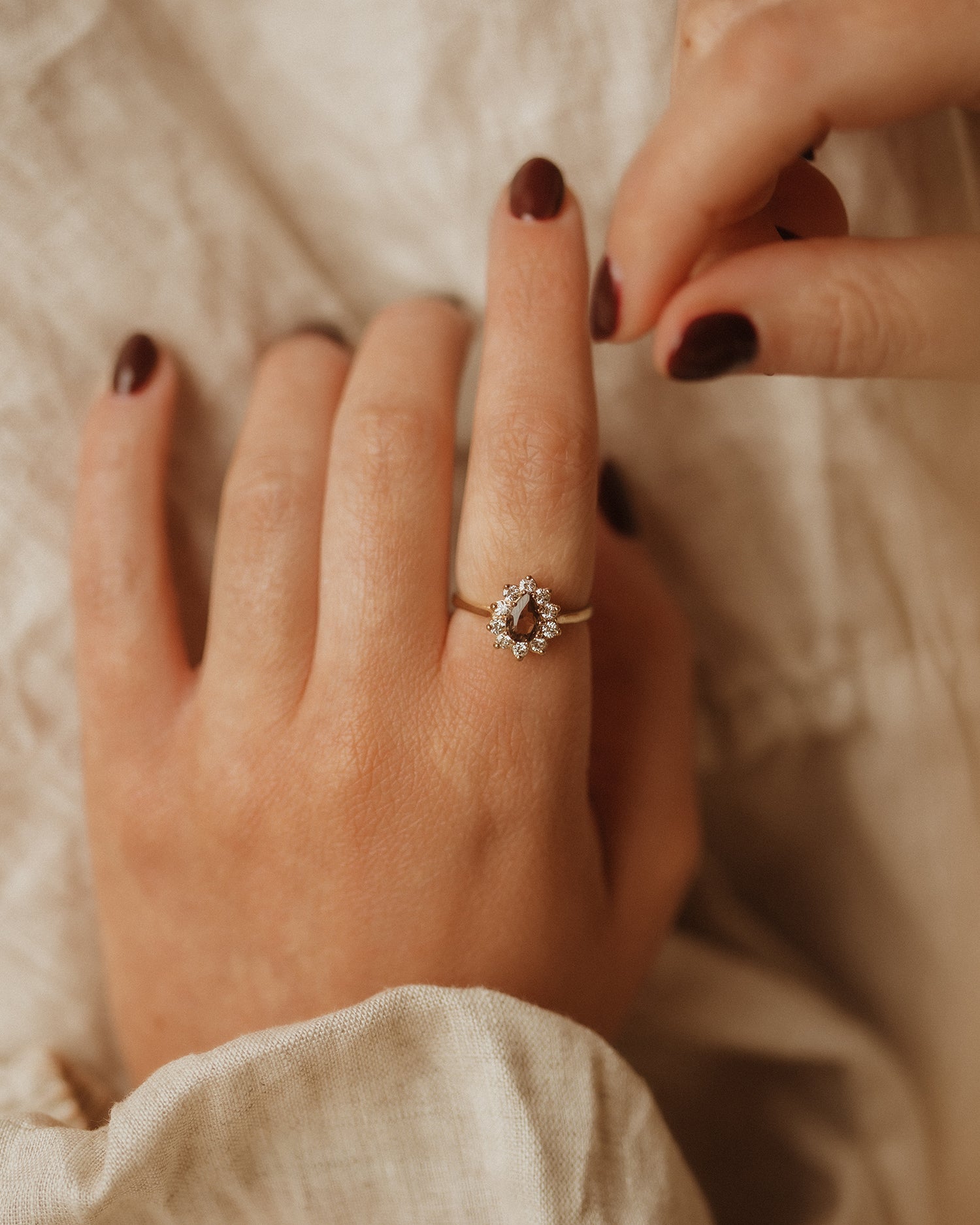 Image of Dorothy 9ct Gold Smoky Quartz Ring