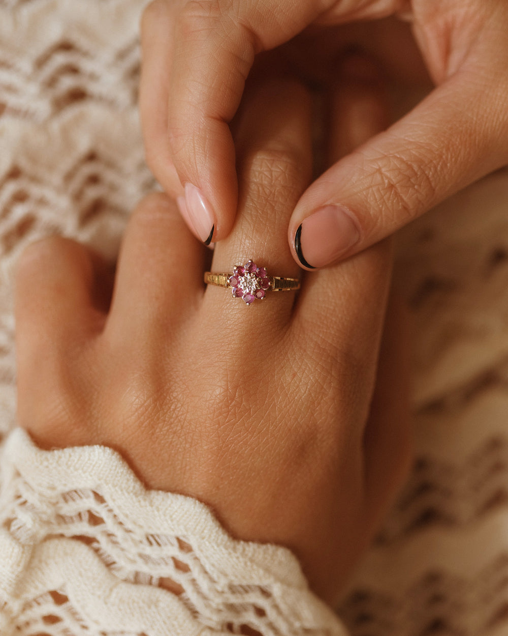 Rosalie 9ct Gold Ruby & Diamond Ring