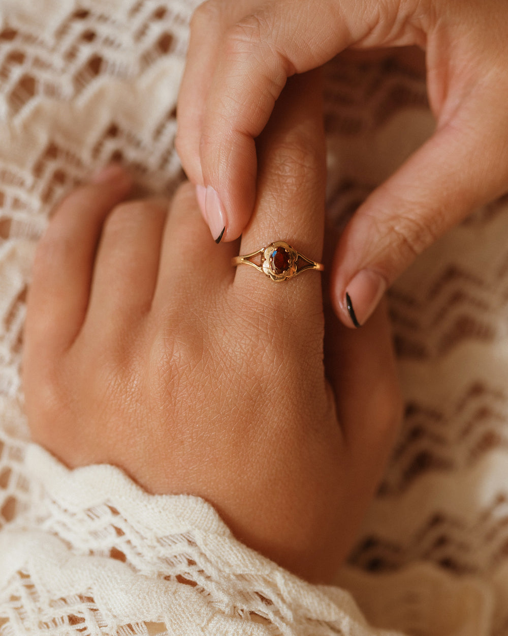 Nora 9ct Gold Garnet Ring