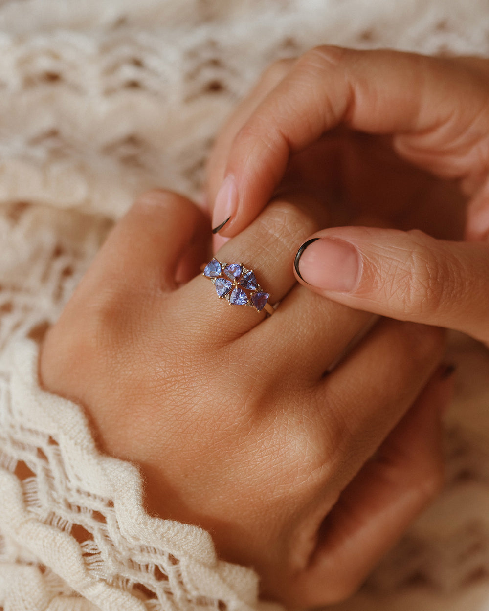 Vivian 9ct Gold Tanzanite & Diamond Ring