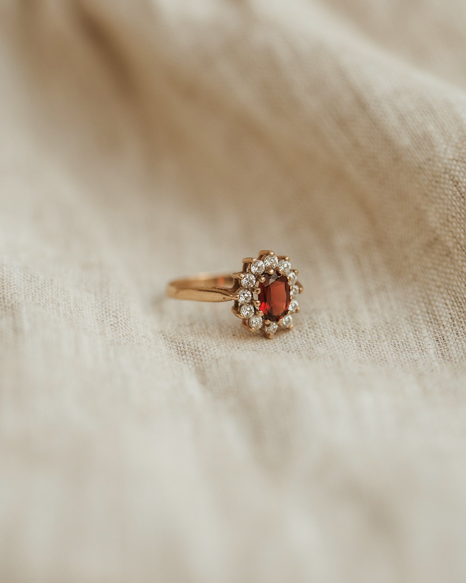 Madeline 9ct Gold Garnet Cluster Ring