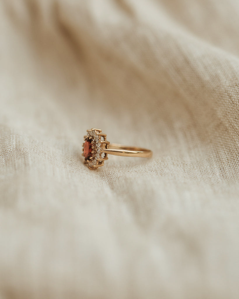 Madeline 9ct Gold Garnet Cluster Ring