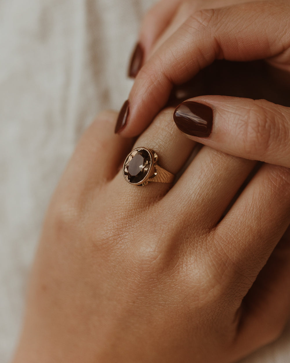 Joana 9ct Gold Smoky Quartz Ring