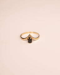 Ines 9ct Gold Sapphire Wishbone Ring | Rock n Rose